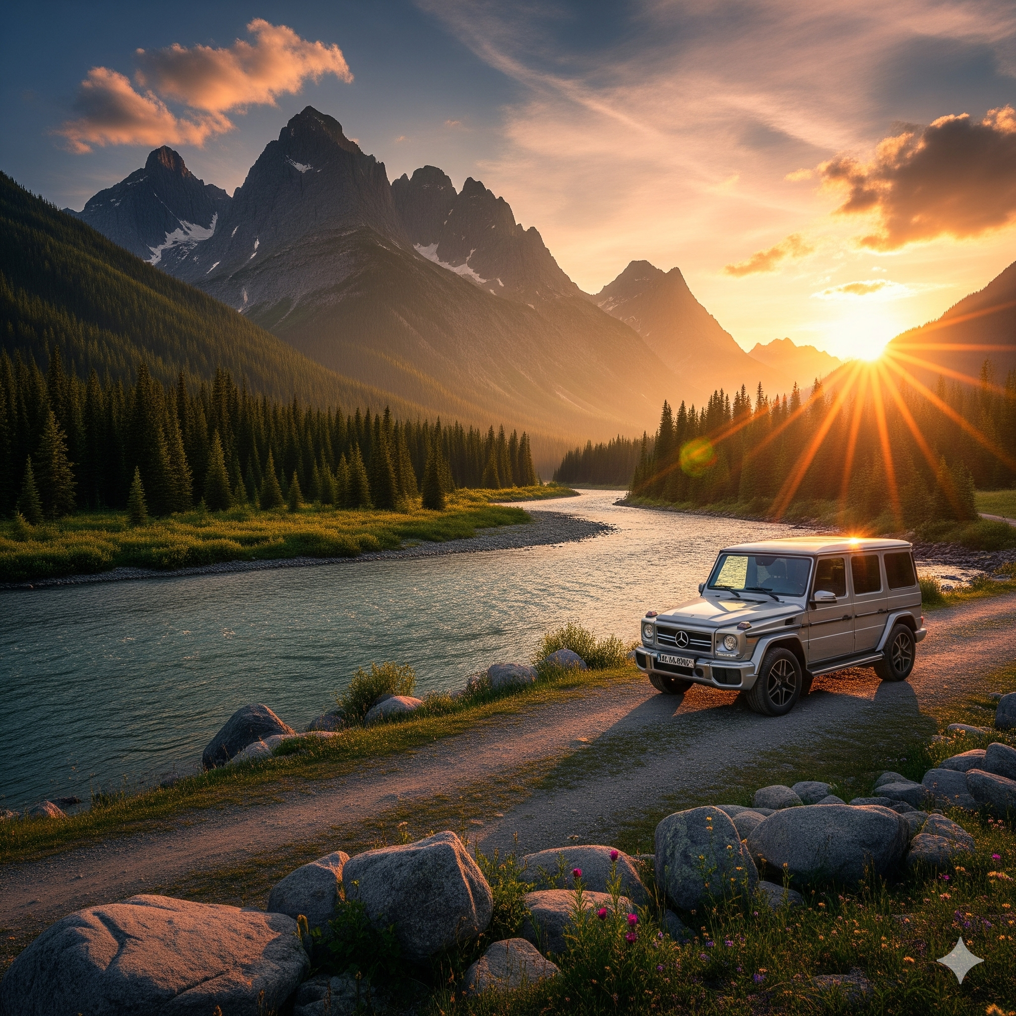 The Mountain, the River the Sun, the Sea and the Mercedes-Benz